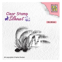 (SIL084)Nellie`s Choice Clearstamp - Blooming grass 3