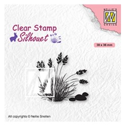 (SIL085)Nellie`s Choice Clearstamp - Blooming grass-4