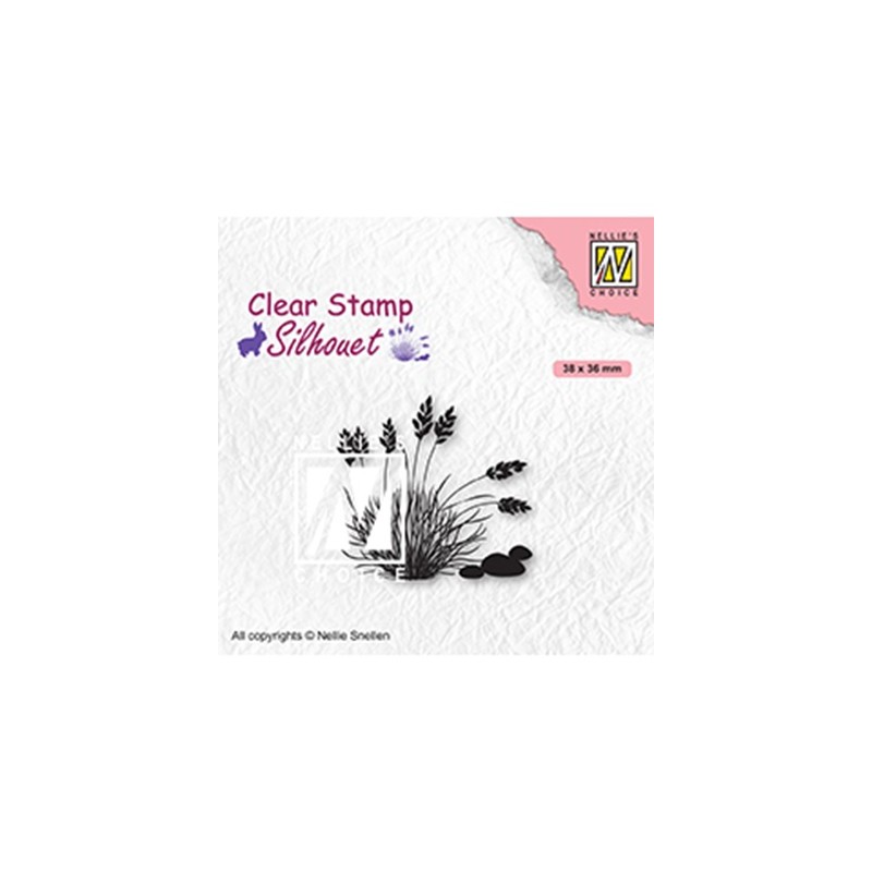 (SIL085)Nellie`s Choice Clearstamp - Blooming grass-4