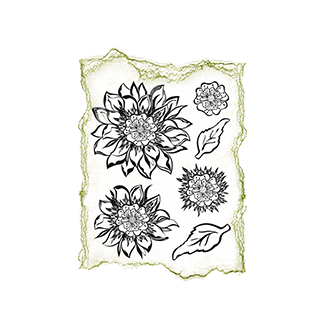 (4003 028 00)Clear stamps set flowers 3D