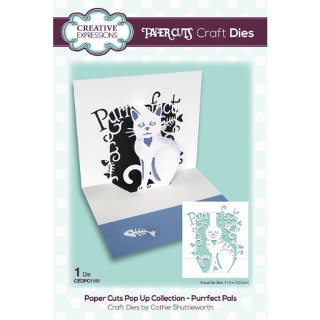 (CEDPC1151)Creative Expressions • Craft die paper cuts Purrfect pals