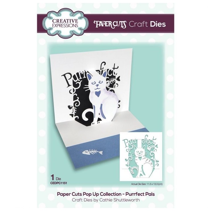 (CEDPC1151)Creative Expressions • Craft die paper cuts Purrfect pals