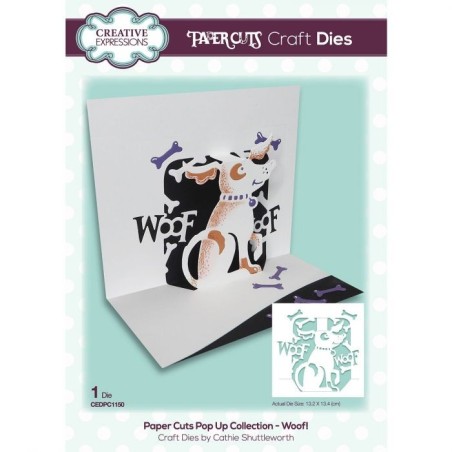 (CEDPC1150)Creative Expressions Craft die paper cuts Woof!