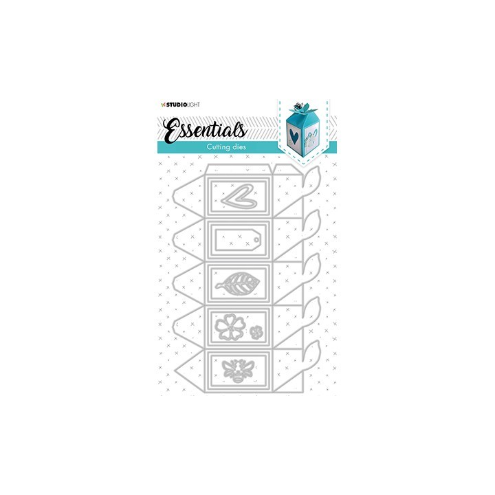 (STENCILSL395)Studio Light Cutting and Embossing Die Giftbox Hexagon Essentials nr.395