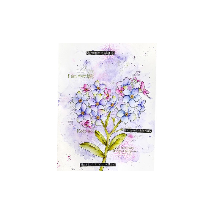 (STAMPJMA22)Studio light Stamp Forget-me-not Time to Relax 2.0 nr.22
