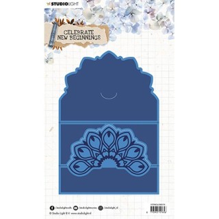(STENCILCNB378)Studio Light Cutting and Embossing Die Cardshape Celebrate new beginnings nr.378