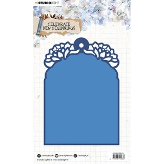 (STENCILCNB379)Studio Light Cutting and Embossing Die Cardshape Celebrate new beginnings nr.379
