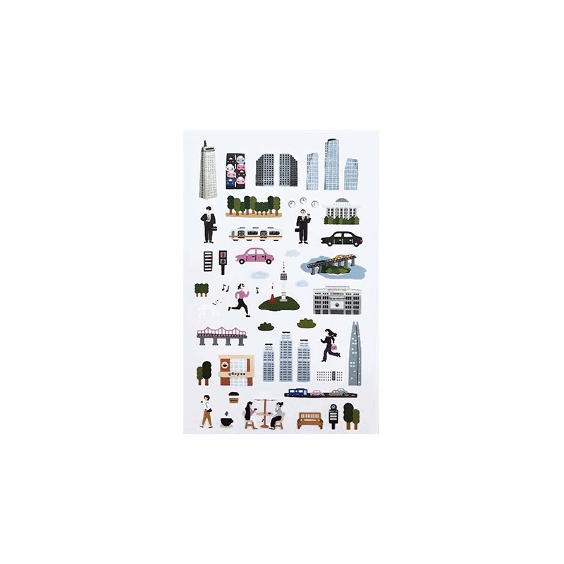 (740019-5)Stafil mini stickers City