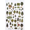 (740019-11)Stafil mini stickers Forest