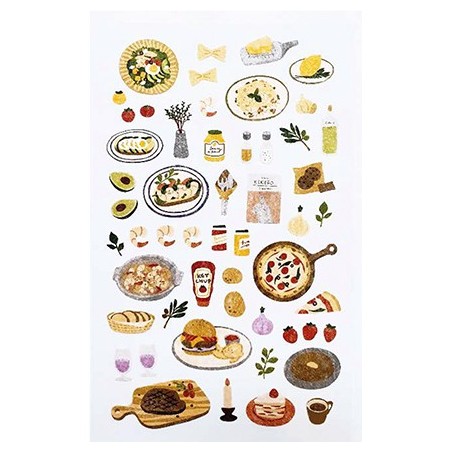 (740019-12)Stafil mini stickers Food