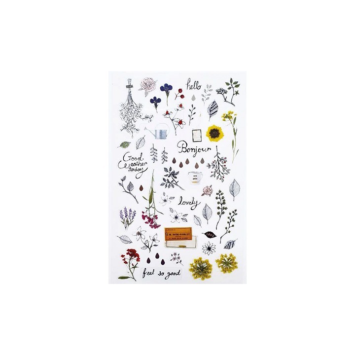 (740019-16)Stafil mini stickers Flowers minimal