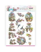 (SB10541)3D Push Out - Amy Design - Enjoy Spring - Spring Decorations