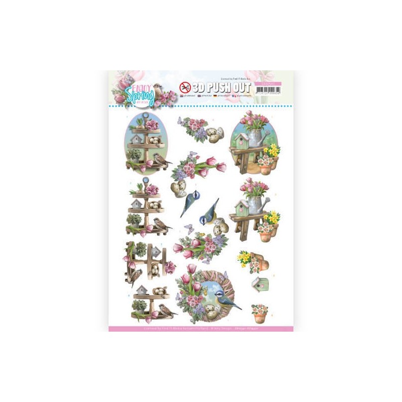 (SB10541)3D Push Out - Amy Design - Enjoy Spring - Spring Decorations