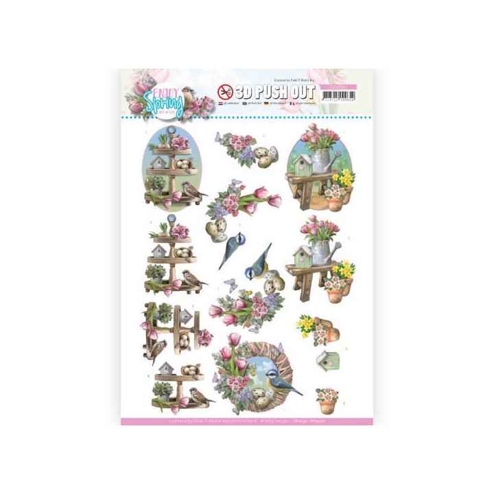 (SB10541)3D Push Out - Amy Design - Enjoy Spring - Spring Decorations