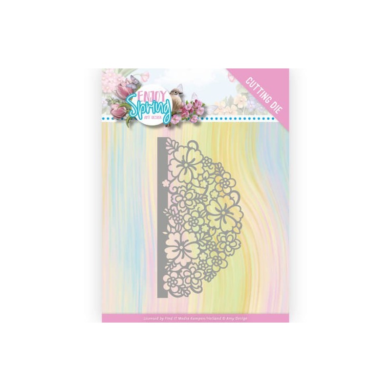 (ADD10239)Dies - Amy Design - Enjoy Spring - Half Flower Circle