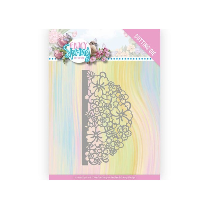 (ADD10239)Dies - Amy Design - Enjoy Spring - Half Flower Circle