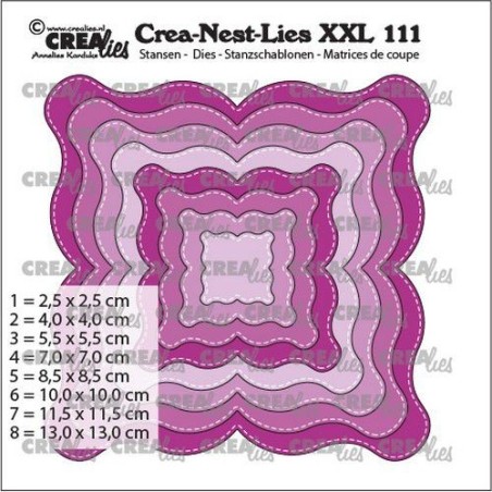 (CLNestXXL111)Crealies Crea Nest-Dies XXL Fantasy Shape E Stitching Line