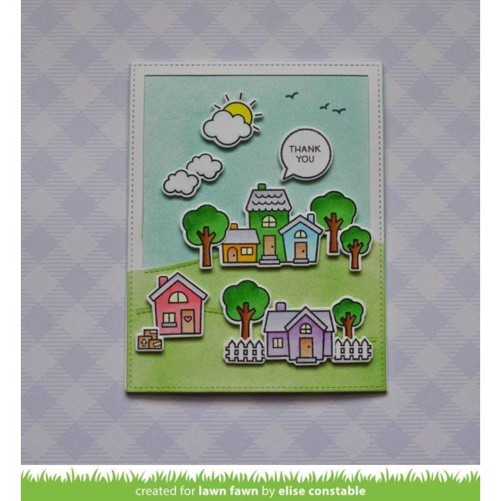 (LF1592)Lawn Fawn Happy Village Dies