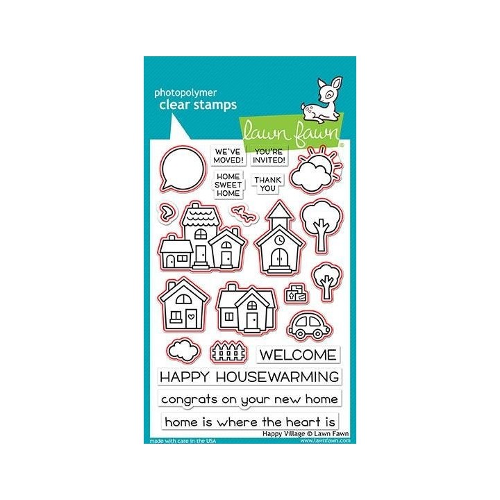 (LF1591)Lawn Fawn Happy Village Clear Stamps
