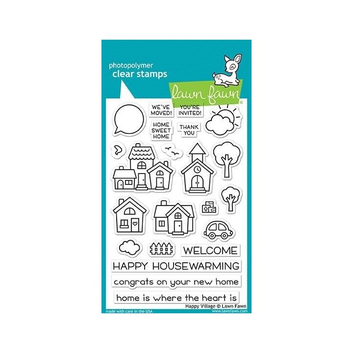 (LF1591)Lawn Fawn Happy Village Clear Stamps