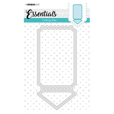 (STENCILSL397)Studio Light Cutting and Embossing Die Cardshape Pocket Essentials nr.397
