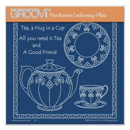 (GRO-LW-41712-03)Groovi Plate A5 LINDA WILLIAMS' ALL YOU NEED IS TEA