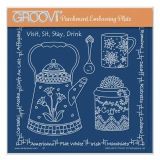 (GRO-LW-41718-03)Groovi Plate A5 LINDA WILLIAMS' VISIT, SIT, STAY, DRINK
