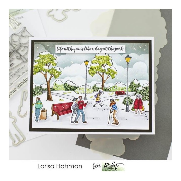 (BB-137D)Picket Fence Studios A Walk in the Park 6x6 Inch Metal Dies