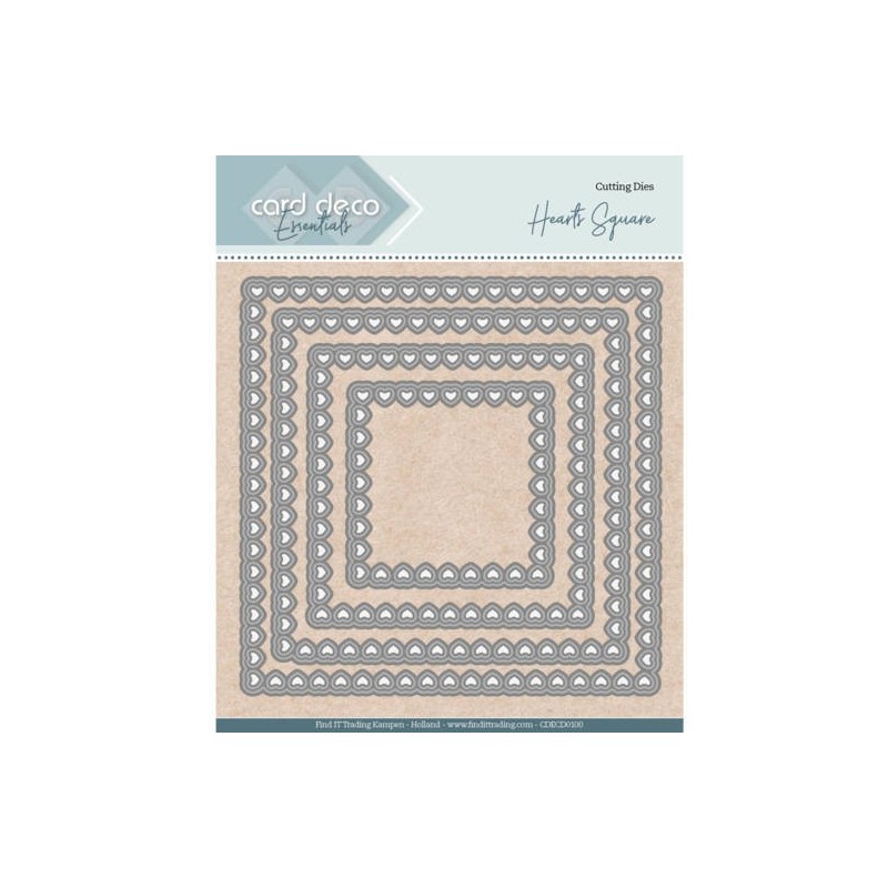 (CDECD0100)Card Deco Essentials - Nesting Dies - Bullet Hearts Square