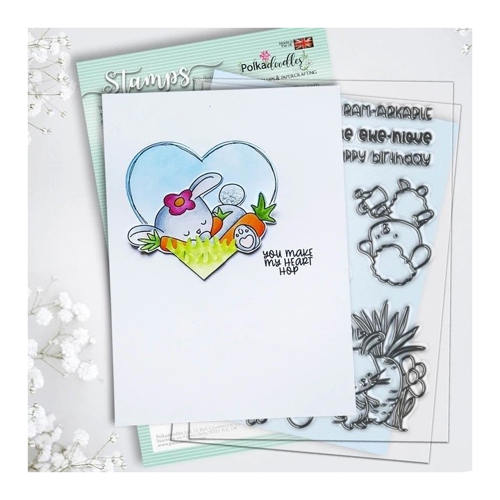 (PD8127)Polkadoodles Hoppy Birthday Clear Stamps