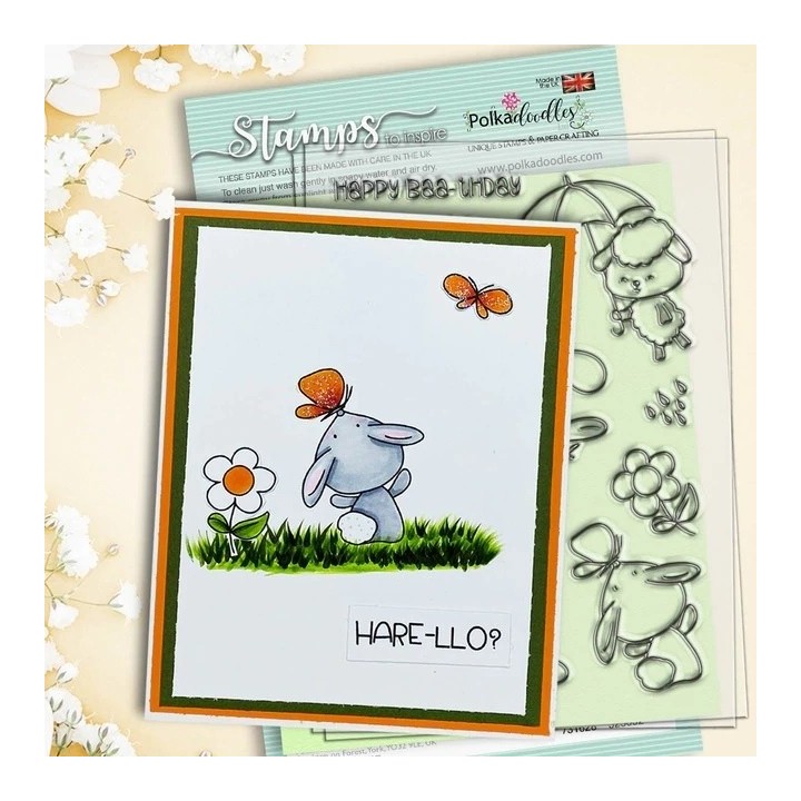 (PD8128)Polkadoodles Spring Showers Clear Stamps