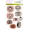 (1343)CraftEmotions clearstamps A6 - Trendy iconen