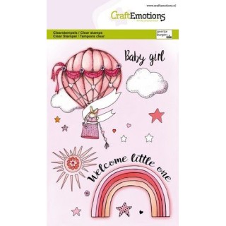 (1345)CraftEmotions clearstamps A6 - Babygirl (ENG)