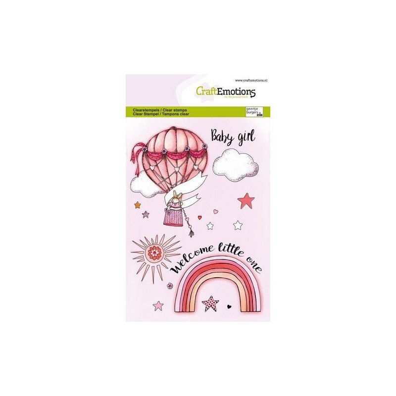 (1345)CraftEmotions clearstamps A6 - Babygirl (ENG)