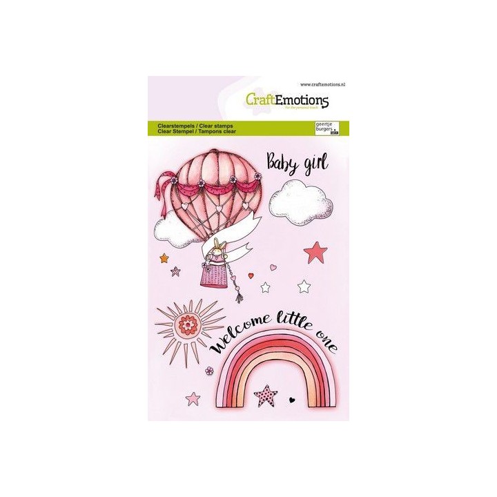 (1345)CraftEmotions clearstamps A6 - Babygirl (ENG)