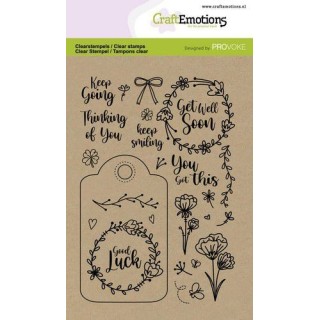 (2501)CraftEmotions clearstamps A6 - Good luck (Eng)
