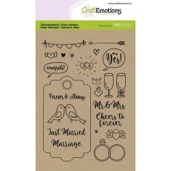 (2503)CraftEmotions clearstamps A6 - Wedding (Eng)