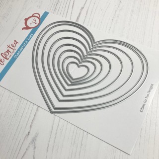 (T4T/595/Hea/Sta)Time For Tea Heart Nesting Metal Dies