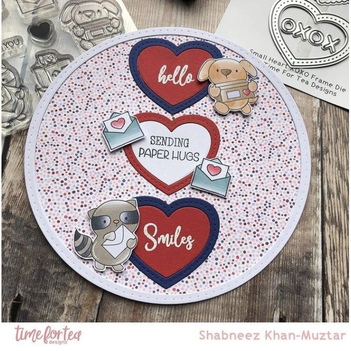 (T4T/595/Hea/Sta)Time For Tea Heart Nesting Metal Dies