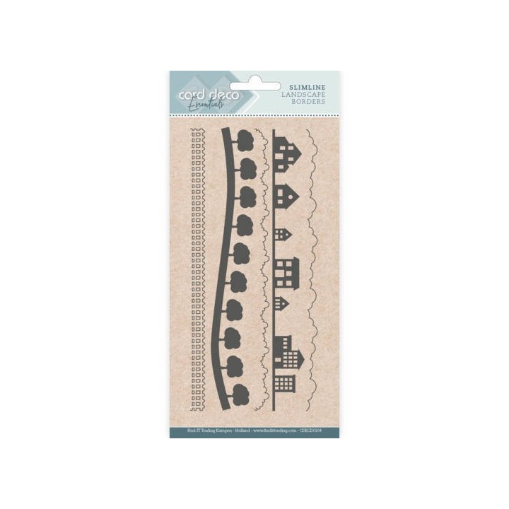 (CDECD0104)Card Deco Essentials - Slimline Dies - Slimline Landscapes Borders