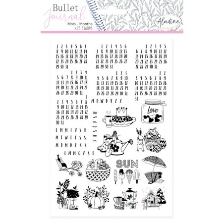 (03939)Aladine Stamp Bullet Journal Months