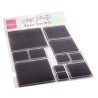 (CS1081)Clear stamp Colorful Silhouette - Basic Squares