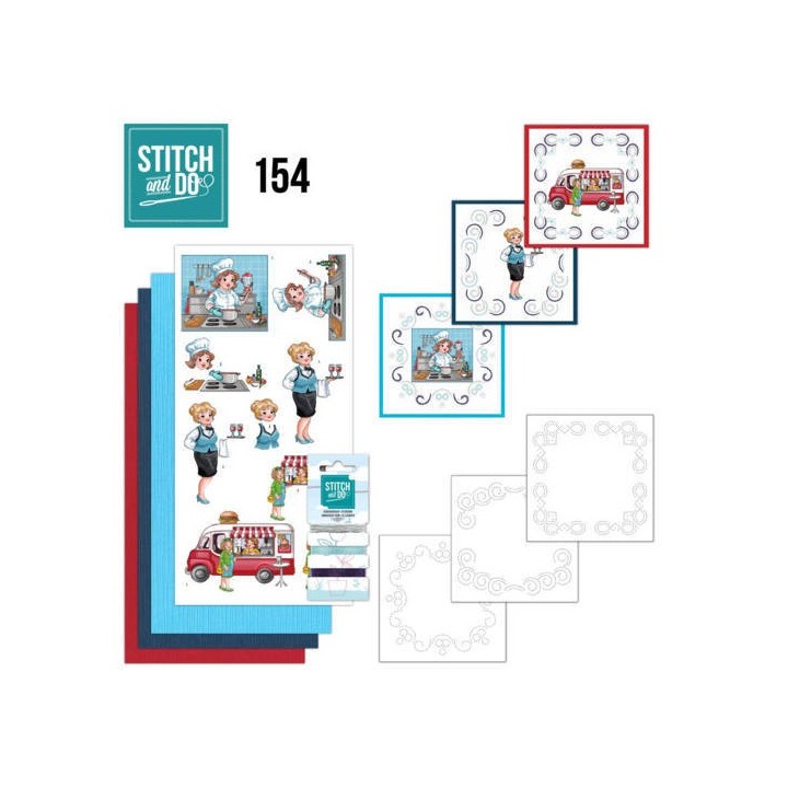 (STDO154)Stitch and Do 154 - Yvonne Creations - Bubbly Girls - Professions
