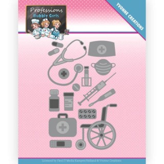 (YCD10235)Dies - Yvonne Creations - Bubbly Girls - Professions - Healtcare
