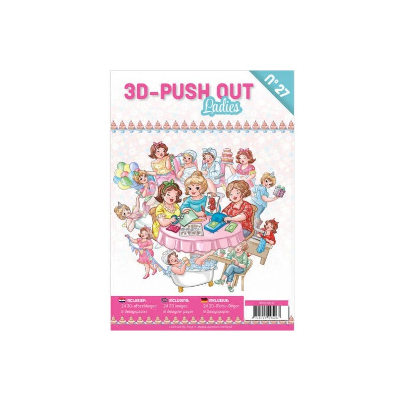 (3DPO10027)3D Push Out book 27 - Ladies