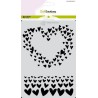 (185070/0150)CraftEmotions Mask stencil Just Married - Coeur A6 Carla Creaties