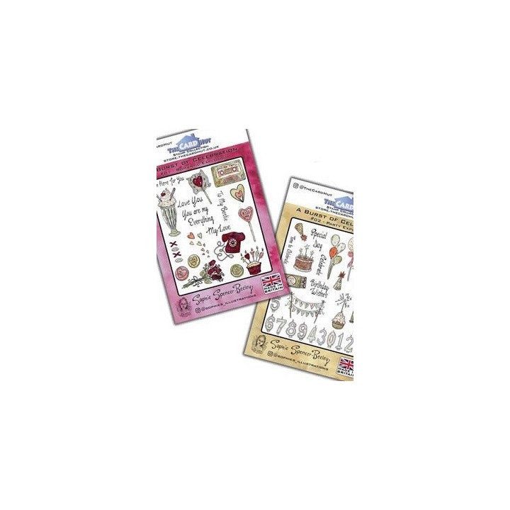 (SSB007)The Card Hut Romantic Explosion Clear Stamps