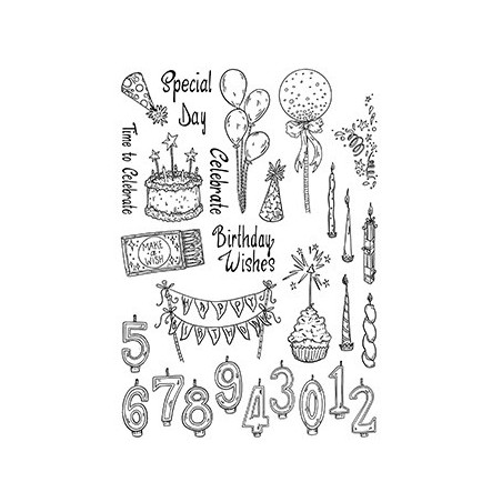 (SSB008)The Card Hut Party Explosion Clear Stamps