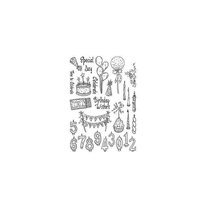 (SSB008)The Card Hut Party Explosion Clear Stamps