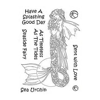 (LCMC006)The Card Hut Mythical Creatures: Sea Urchin Clear Stamps